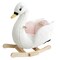 Gerardo's Toys: Little Rockers - Swan - Wooden Plush Ride-On Rocking Animal Toy, Plays Music, Removable Soft Fabric Cover, Toddler & Kids Ages 24mo+
